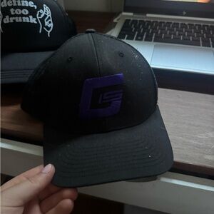 Black and Purple Logo Cap